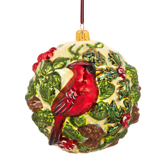 Huras Family Poland Cardinal on Ball Christmas Ornament 