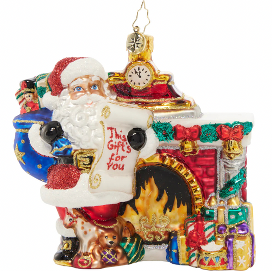 Christopher Radko Nice List Santa Christmas ornament