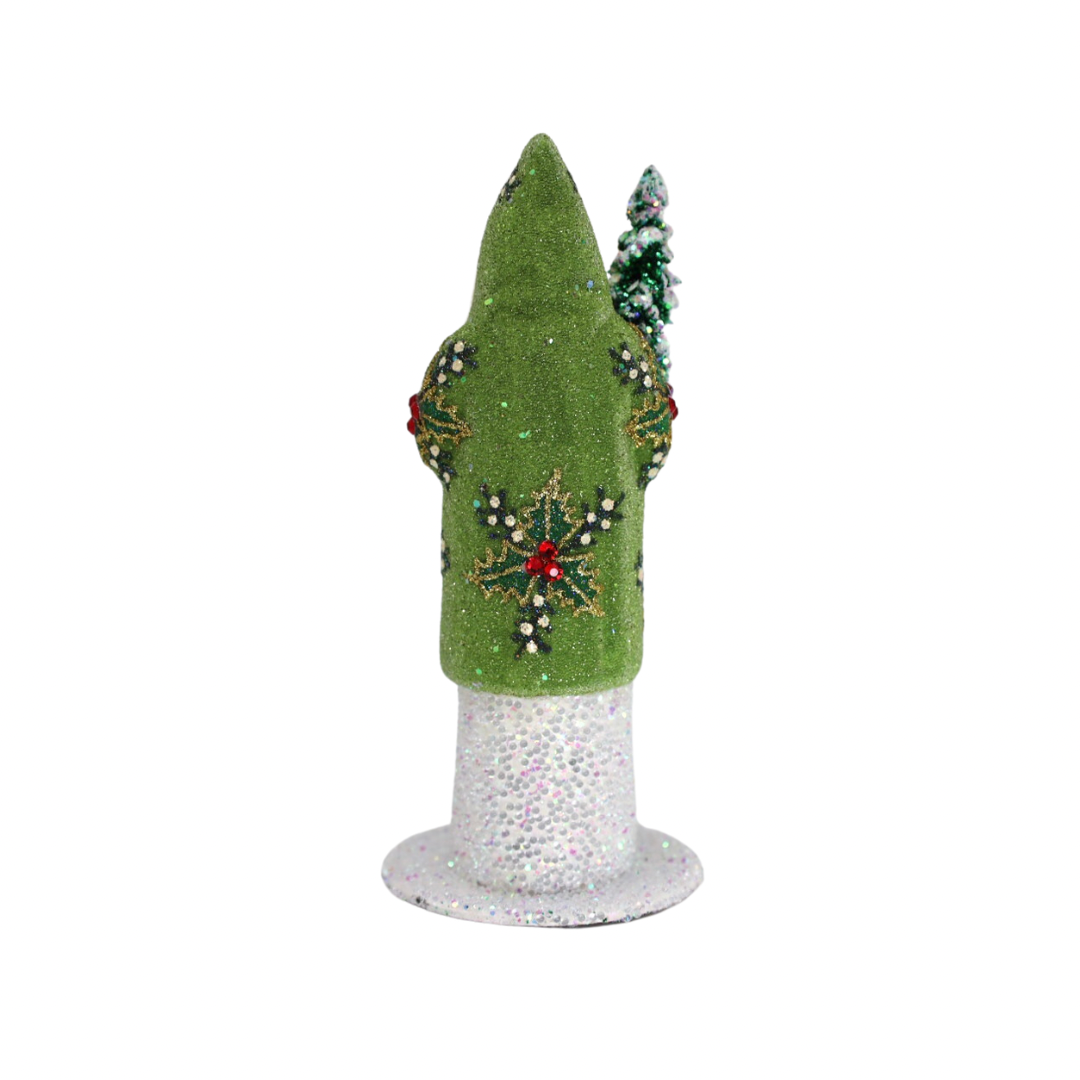 Green Beaded Santa