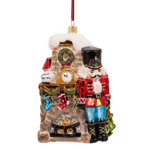 Nutcracker by the Fireplace Ornament